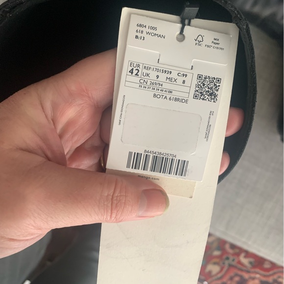 Mango Leather tall boots 10 riding 42 Eur - Picture 13 of 16